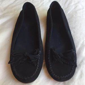 Dark Navy Minnetonka Moccasin flats